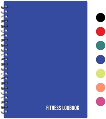 Fitness Logbook (Blue) - A5 Undated Workout Journal For Men & Wom...