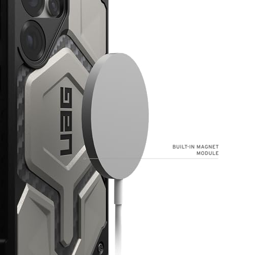Image of Urban Armor Gear UAG Designed for Galaxy S26 Ultra 5G Case, Monarch Pro - Compatible with Magnetic Charging Premium Rugged Military Drop Tested Protective Cover - Titanium