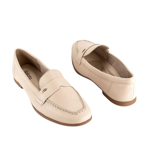 Mocassim Feminino Dakota de Couro Bege Claro - 36