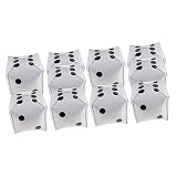 jojofuny 10 Pièces Jeu Ballons Dés Décorations Carré Casino Poker Grande Fête Grande Nuit Blanche Géant Fournitures Cube Film Gonflable Jumbo Feuille Thème d'anniversaire en Aluminium