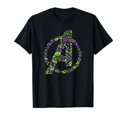 Image of Marvel Avengers Logo Spooky Halloween T-Shirt