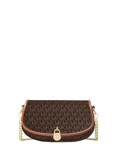 Michael Kors Mila Small Signature Logo Crossbody Bag Brown