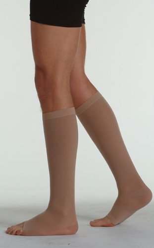 Image of Juzo Dynamic Varin 3512 Knee-High, 30-40 mmHg Open Toe Compression Stocking - Men & Women, Regular
