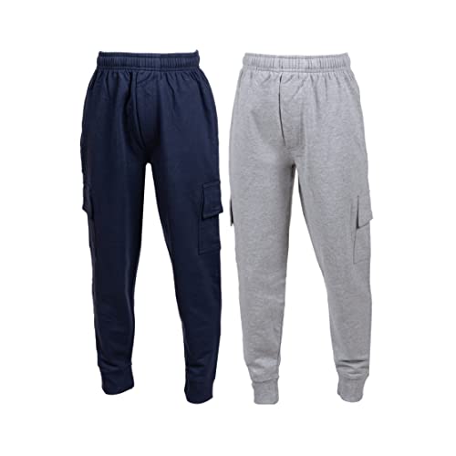 chopper club Boys Track Pants or Boys Joggers in Cotton Medium Thick Fabric Regular Fit Pack of 2 Sweatpants