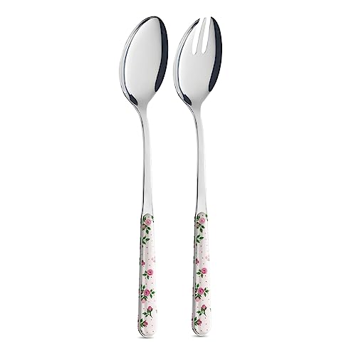 Set 2 Posate Per Insalata In Bambù | Salat Hands Tosser | Ecologico E Antimuffa | Per Servire E Mescolare | 18x9x1,5 Cm