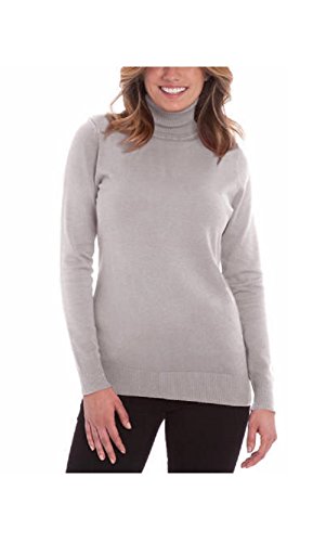 Joseph A. Womens Turtle Neck Long Sleeve Sweater (X-Large, Light
