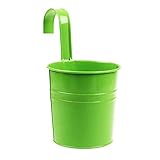 Maße: ca. 10 x 10 x 15,5cm Demarkt Hängetöpfe Übertopf Blumentopf Eisen hängend Balkontopf Pflanztopf Blumenübertopf Grün