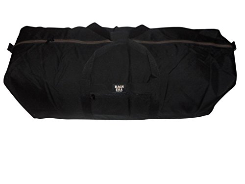Jumbo Duffle Bag Holds Camping Gear,scuba Gear,river Raft Tube Made In USA. (Black)