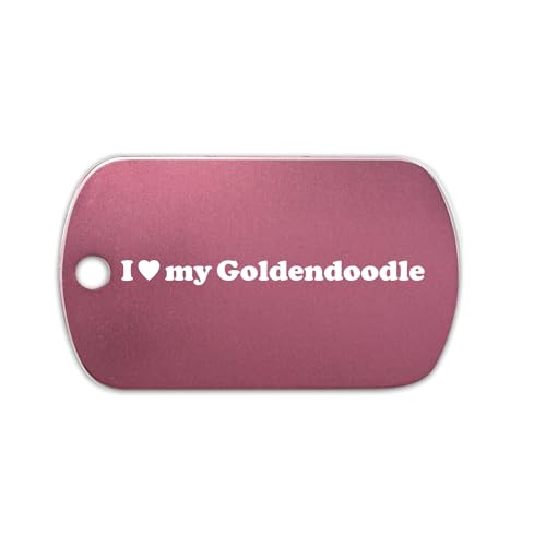 RDW I Love My Goldendoodle Aluminum Keychain GI Dog Tag