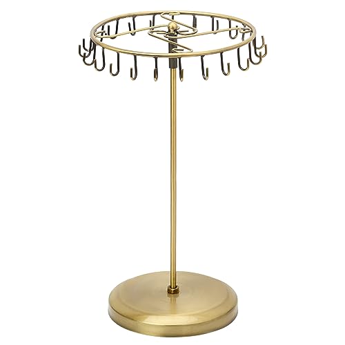 Portaorecchini Da Tavolo WhizNook 60 Fori Porta Orecchini Con Base In Legno, 3 Strati Espositore In Legno - 10