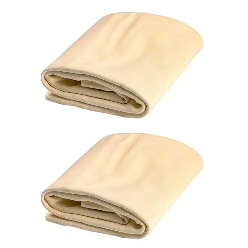 QUALDESN 2 PCS Chamois Leathers For Cars 30 x 40cm Soft Shammy Leather Cloth for Car Ultra-Absorbent and Scratch-Free for Car Detailing Windows or Motorcycle Cleaning Reusable and Quick-Dry