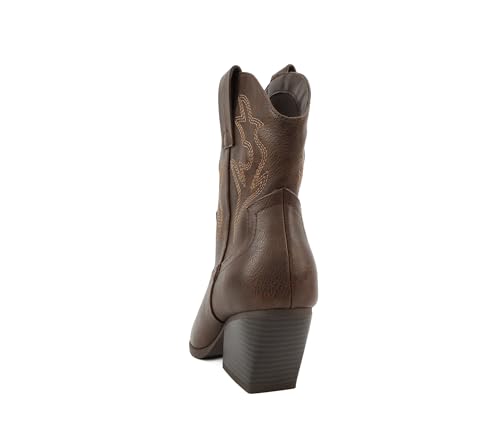 Image of Soda inchBLAZING inch ~ Women Western Bootie Pointe Toe with Low Heel (Wide Fit Available)