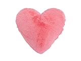 CB Home & Style Kissen Herz Herzkissen 40 x 30 cm weich plüsch Dekokissen Sofakissen (Pink)