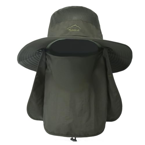 Image of Sun Hats for Men Women Fishing Hat UPF 50+ Breathable Wide Brim Summer UV Protection Hat