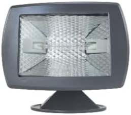 150W Bronze Halogen Outdoor Floodlight for Safety and Security, Adjustable Light Output, EZ-HSZ150