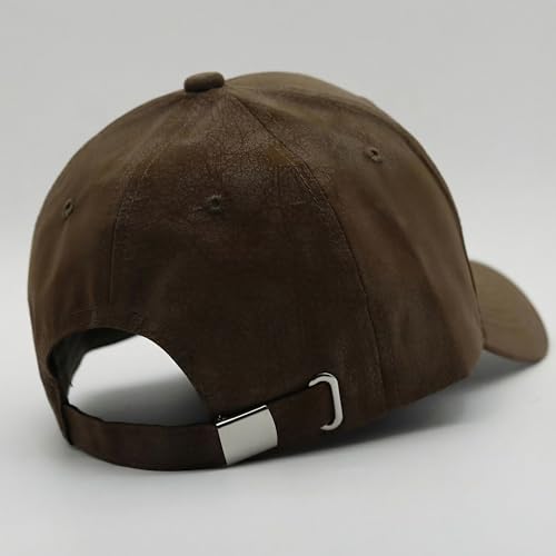 Image of kill off Premium Men's Leather Baseball Cap with Embroidered Patch, Adjustable Fit, Lightweight Comfortable Casual Wear Hat