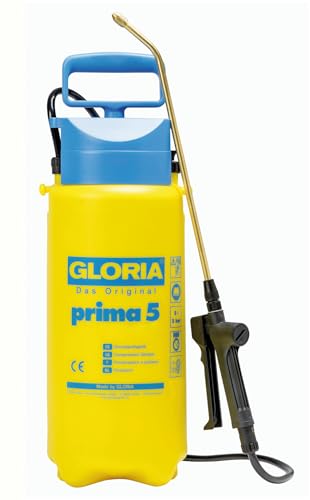 Gloria Pulvérisateur de Jardin Prima 5 | Pulvérisateur à Pression 5L avec Lance & buse réglable en Laiton | Pulvérisateur Manuel pour Plantes, Balcon,...