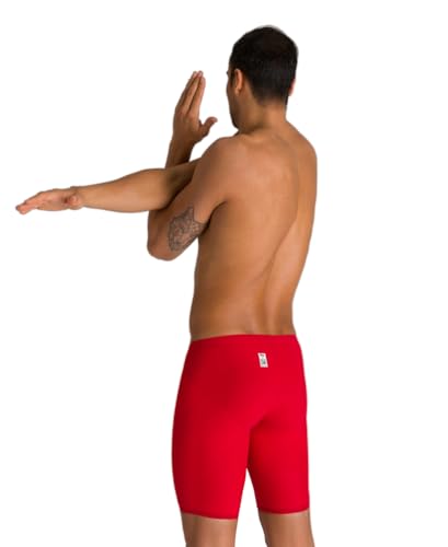 ARENA Powerskin Carbon Air2 Men's Racing Jammer Athletic Tech Suit Competitive Racing Swimsuit Endurance Swimwear, Red, US Size 28