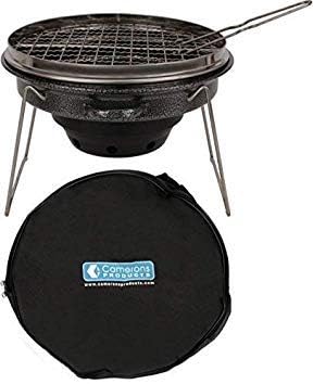 Tailgating Grill- Collapsible, Stainless Steel 12” Outdoor Grill- Portable Grill with Carrying Bag -Great for 4th of July