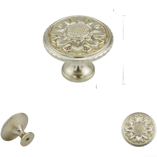 Vintage Sunflower Drawer Pull Zinc Alloy Single Hole(gold)