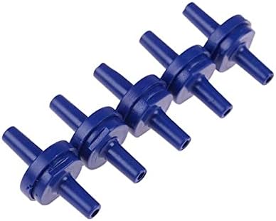 Blue Plastic One Way Non-Return Valve Check Valve Aquarium Air Pump Accessories (Pack of 5) by Petzlifeworld