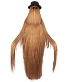 HPO Premium Adult Unisex Cousin It Dapper Creature Wig & Costume Collection, Multiple Color Options,