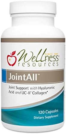Wellness Resources JointAll – Joint Support Supplement with Natural Hyaluronic Acid, UC-II Collagen, Glucosamine, Chondroitin for Joint Strength and Comfort (120 Capsules) …