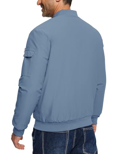 Image of TBMPOY Men's Winter Bomber Jacket Fall Casual Windbreaker Softshell Jackets