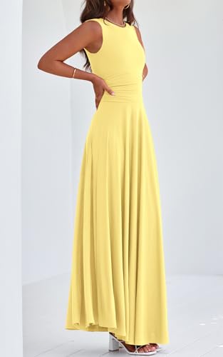 Image of PRETTYGARDEN Womens Summer Dresses 2026 Casual Sleeveless Crewneck Aline Maxi Dress Stretch Tank Flowy Long Dresses
