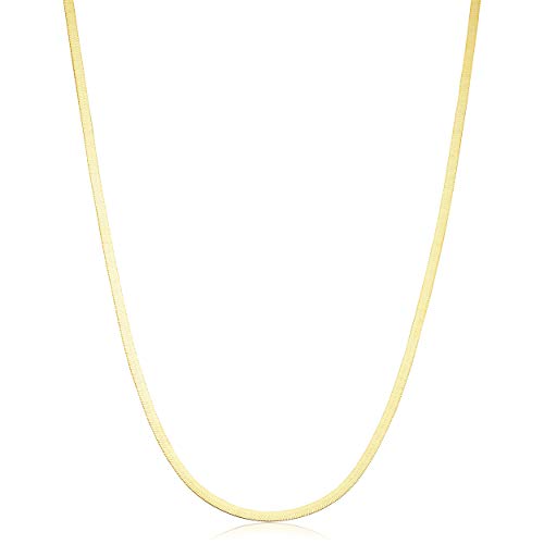Au Naturale 14k Yellow Gold Herringbone Necklace (2.2 mm, 18 inch)