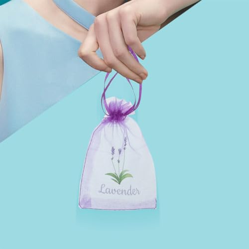 20 bolsas de malla lavanda perfumadas para almacenamiento miniatura 7