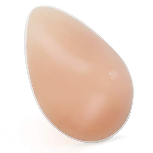 Vollence One Piece D Cup Teardrop Silicone Breast Forms Mastectomy Fake Boobs Bra Enhancer Inserts Concave Bra Pads - Nude #TOP1