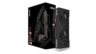 XFX Swift AMD Radeon RX 9060 XT OC Gaming Edition with 16GB GDDR6 HDMI 2xDP, RDNA 4 RX-96TSW16BQ, Graphics Card, Compatible with Desktop PCs