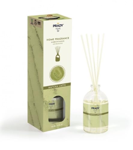 Prady - Mikado Ambientador Matcha Latte - Unisex - 100 ml - Aroma Tendencia Inspirado en el Boom del Matcha