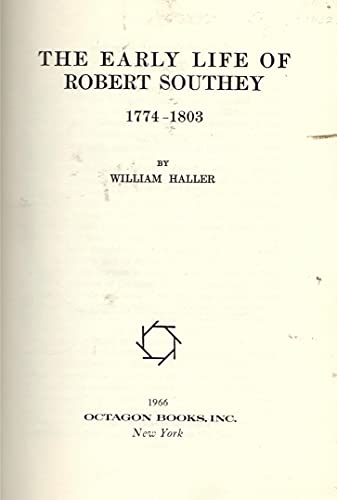 The Early Life of Robert Southey B000I2ZAQY Book Cover