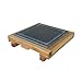 Mottinox Pietra Lavica Siciliana con Scolo, Quadrata 30x30, con Supporto Legno Faggio, Estraibile, Piastra Refrattaria per Cucinare (30x30cm) (MTX131) immagine