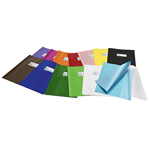 Ri.Plast 93814 Coprimaxi PVC brillante cubriente Greenline, 21 x 30 cm, con solapas, negro