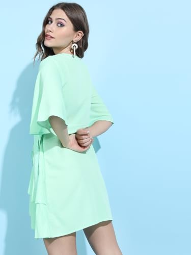 Image of Tokyo Talkies Women's Short Sleeves V-Neck Printed Dresses | Stylish Dresses | Casual Dresses