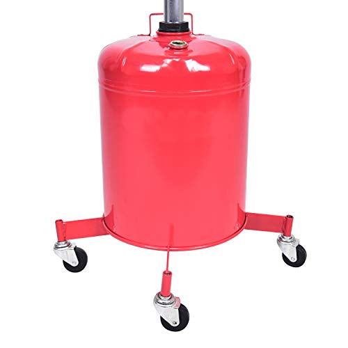A A IN 5 Gallon Oil Drain Portable Steel Oil Drain, Waste Oil Drain with Wheel, Adjustable Height - Thumbnail 4