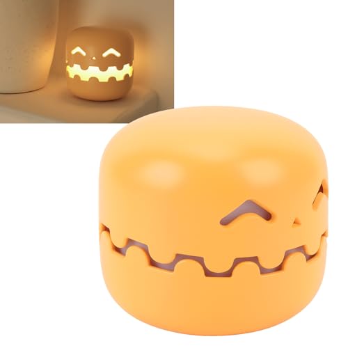 Lámpara de mesa de noche calabaza LED recargable táctil miniatura 7
