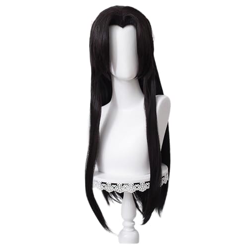 Black Long Straight Center Part Women Cospkay Wig Conventions Halloween Comic Con Party Popular Anime Battle Series Synthetic Heat-Resistan Hair