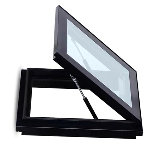OAKVYNE House Roof Window,Basement Window Well, Skylight Roof Window,Hand Skylight With Double-Layer Tempered Glass,Basement Daylighting Door For Basement/Shed House(85x80cm/33.5x31.5in)