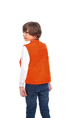 TrailCrest by Treel Kids Blaze Orange Safety Front Loader High Visibility Hunting Vest, XL