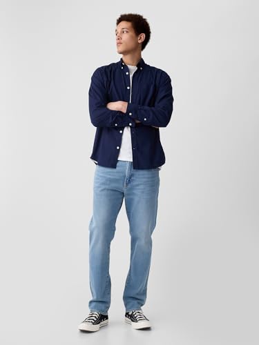 Image of Gap Men Solid Slim fit Long Sleeve Collared Neck Shirt