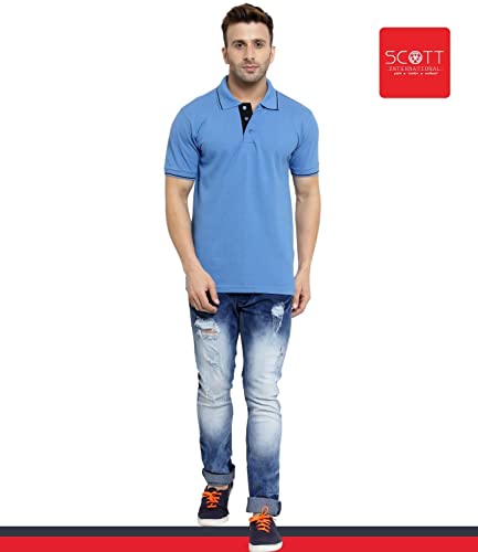 Image of Scott International Men's Cotton Regular Fit Polo Tshirt