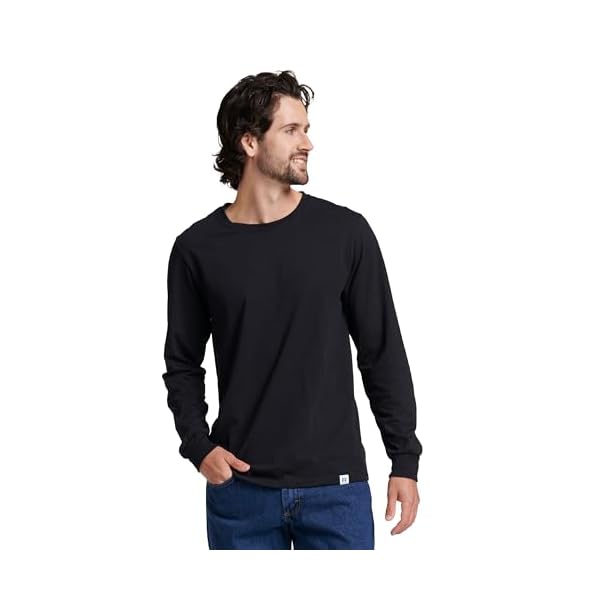 Russell Athletic Men’s Dri-Power Long Sleeve Tees, Moisture Wicking, Odor Protection, UPF 30+