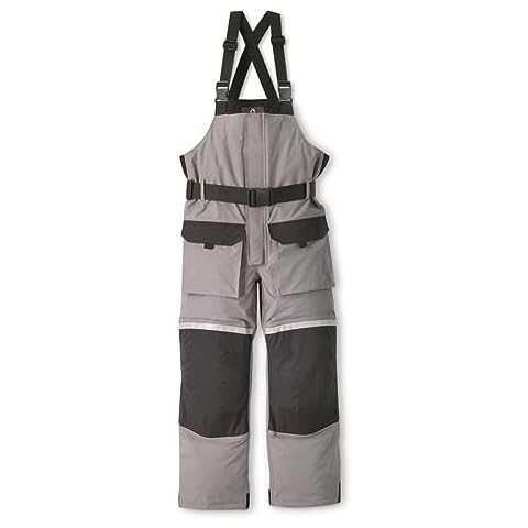 Guide Gear Men's Barrier 2.0 Bibs; Ice Fishing Pants, Breathable, Waterproof and Heavy-Duty Black MEDIUM Cover