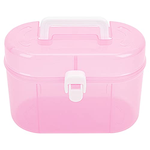 Image of YARNOW Handheld Storage Box 7.08X4.92X3.54In Portable Desktop Organizer with Handle Small Craft and Toy Storage Case for Travel Outdoor Picnic and Home Use