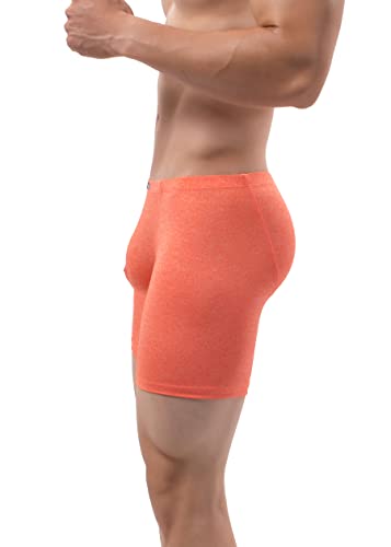 iKingsky Men's Long Leg Boxer Briefs Sexy Bulge Trunks No Ride Up Underwear Soft Men Underpanties3