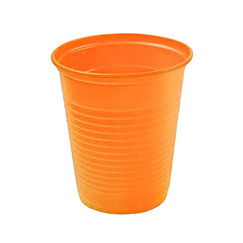 kit descartável festa com pratinho copo garfo e guardanapo para até 50 pessoas (Laranja)